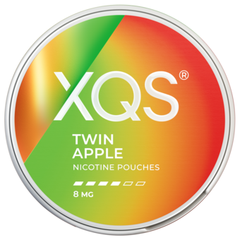 XQS Twin Apple 8mg nikotinpåsar med smak av söta och syrliga äpplen