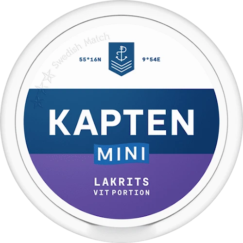 Kapten Mini Vit Lakrits