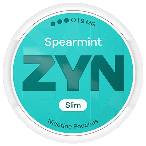 ZYN Spearmint Slim 9mg nikotinpåsar med smak av spearmint