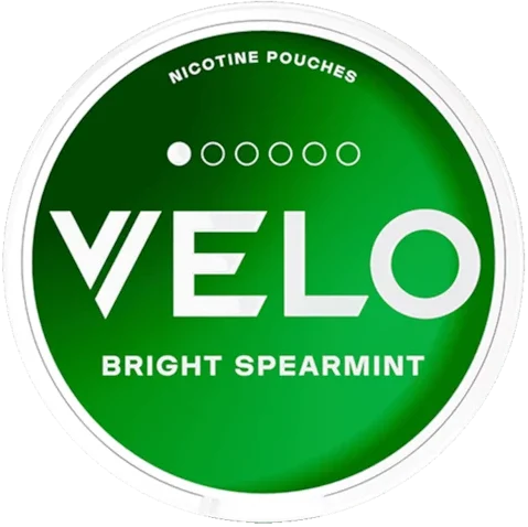 VELO Bright Spearmint Mini dosa – vitt snus med mynta och mentol, 4 mg
