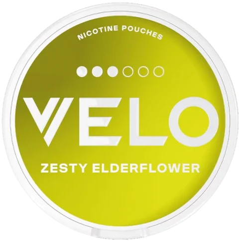 VELO Zesty Elderflower dosa – vitt snus med fläder och lime, 10 mg