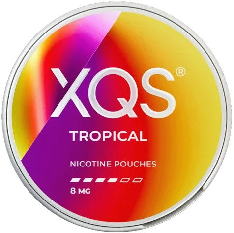 XQS Tropical 8mg nikotinpåsar med smak av tropiska frukter