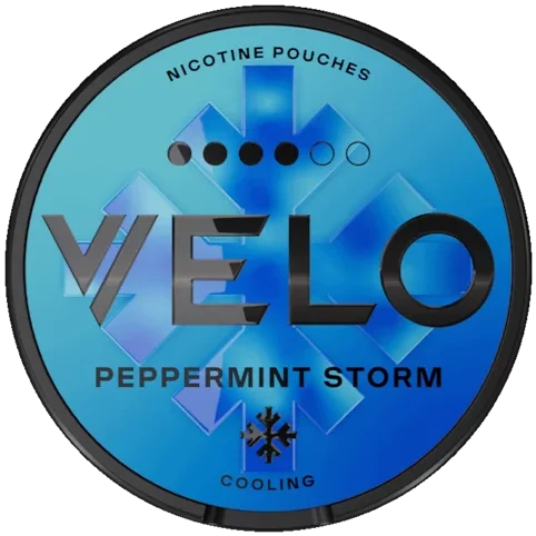 VELO Peppermint Storm dosa – vitt snus med mentol och pepparmynta, 10,9 mg