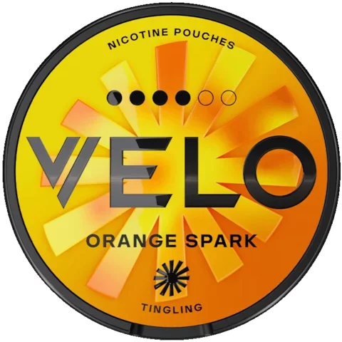 VELO Orange Spark dosa – vitt snus med apelsinsmak, 10,9 mg