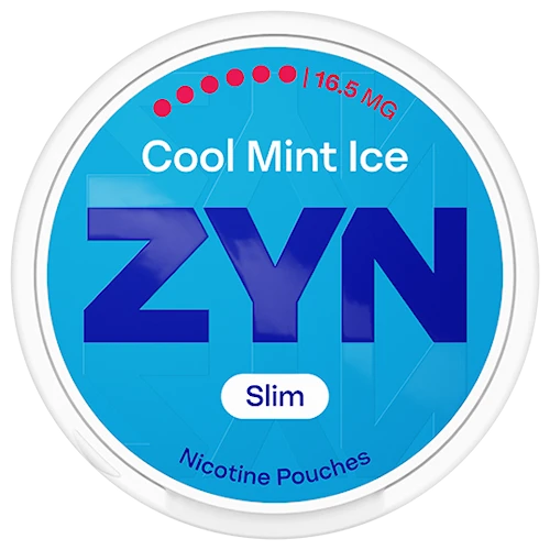 ZYN Cool Mint Ice Slim 16.5mg nikotinpåsar med smak av pepparmint och mentol