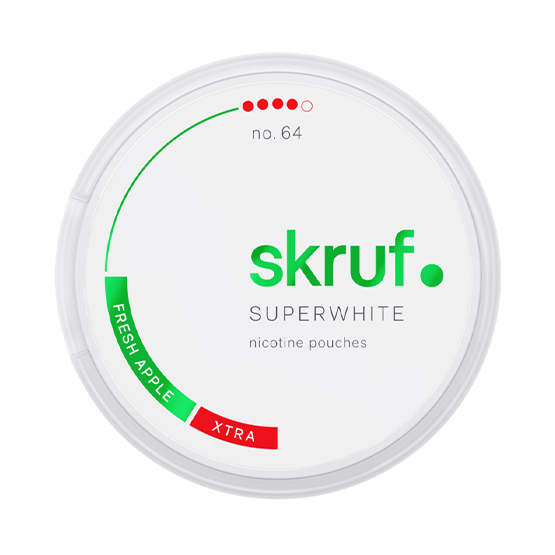 Skruf SUPERWHITE no.64 Fresh Apple Extra Strong