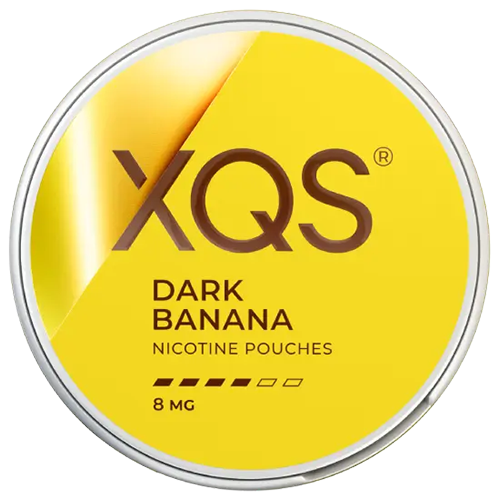 XQS Dark Banana 8mg nikotinpåsar med fyllig smak av mogen banan