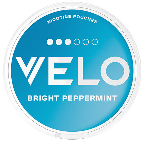 VELO Bright Peppermint dosa – vitt snus med pepparmynta, 8 mg