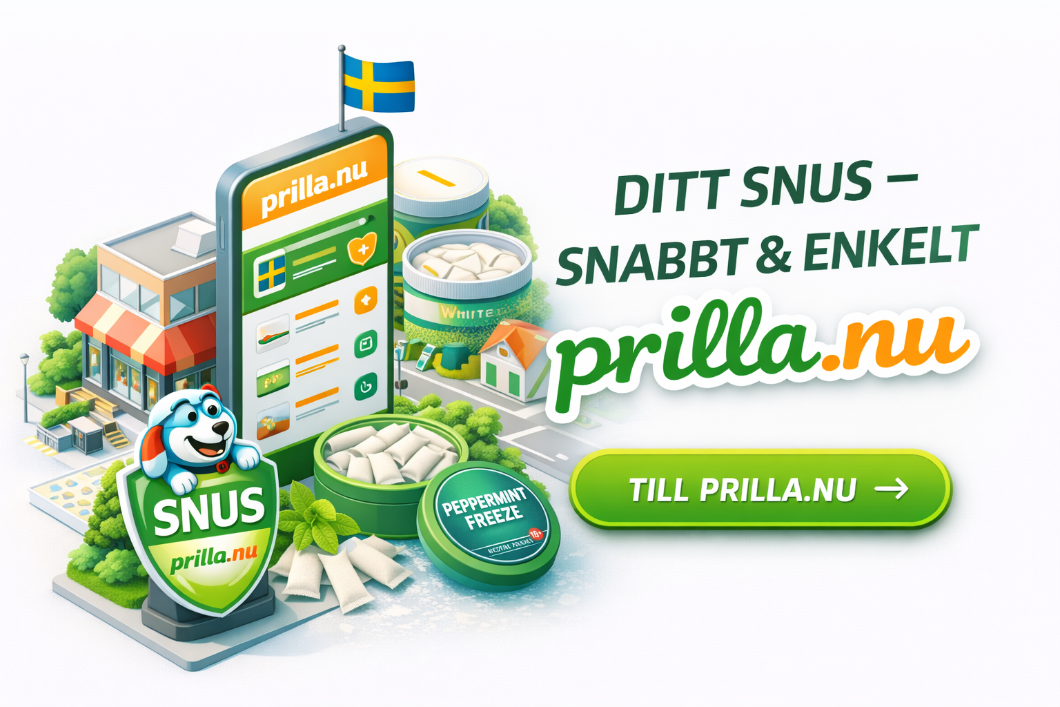 Snus och nikotinpåsar hos prilla.nu