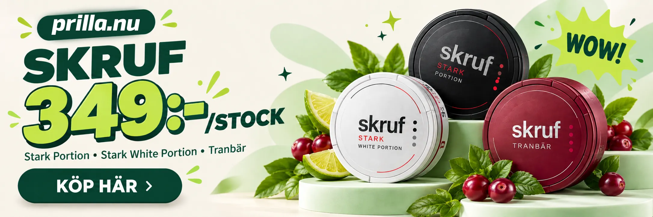 Skruf Snus nytt pris