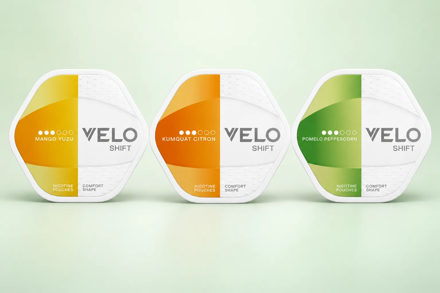 VELO SHIFT Mango Yuzu, Kumquat Citron och Pomelo Peppercorn