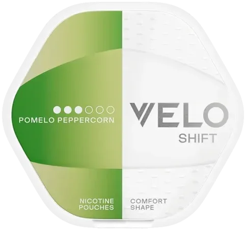 VELO SHIFT Pomelo Peppercorn 8 mg – sexkantig dosa med tobaksfria nikotinpåsar