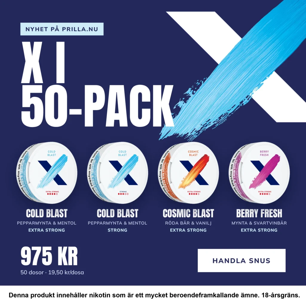 X snus från Skruf Snus prilla nu mobil